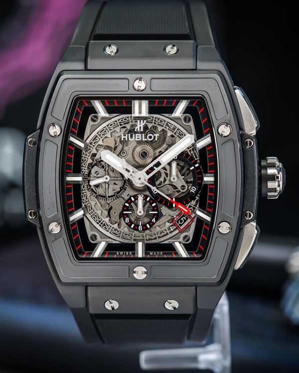 2019 Hublot Spirit Of Big Bang Black Magic 45MM Skeleton Dial Rubber Strap (601.CI.0173.RX)