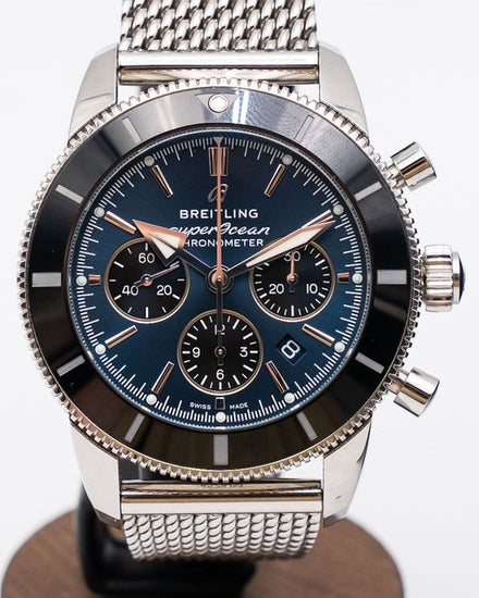 2025 Breitling Superocean Heritage II B01 S.E. 44MM Blue Dial Steel Bracelet (AB0162121C1A1)