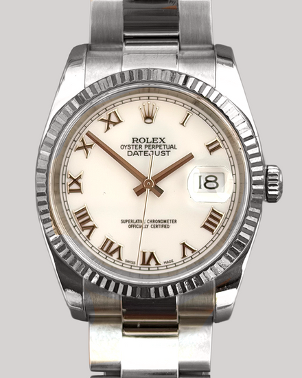 2006 Rolex Datejust 36MM White Dial Oyster Bracelet (116234)