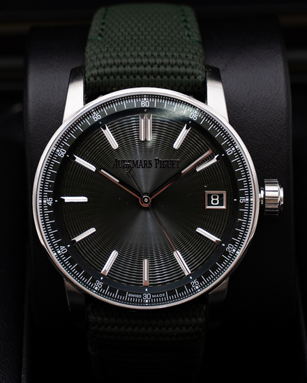 2024 Audemars Piguet Code 11.59 41MM Green Dial Rubber Strap (15210ST.OO.A056KB.01)