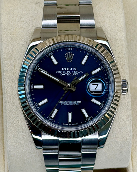 2022 Rolex Datejust 41MM Blue Dial Oyster Bracelet (126334)