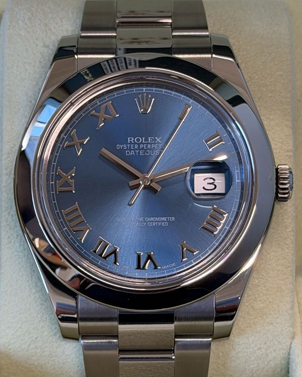 2013 Rolex Datejust II 41MM Blue Dial Oyster Bracelet (116300)