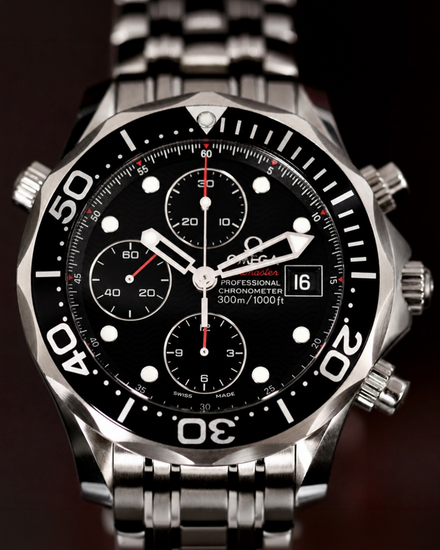 No Reserve - 2014 Omega Seamaster Diver 300M Chronograph 41.5MM Black Dial Steel Bracelet (213.30.42.40.01.001)