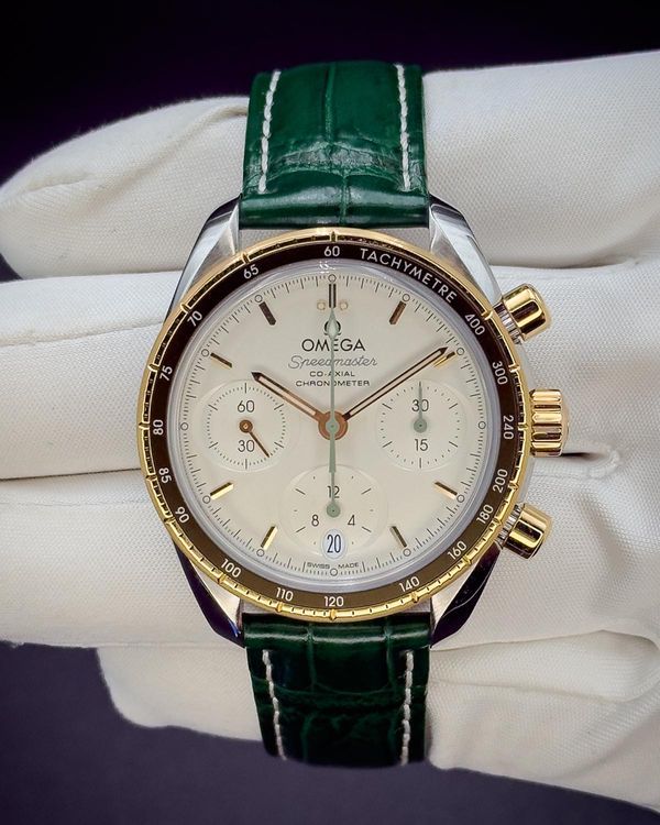 No Reserve - 2020 Omega Speedmaster 38MM White Dial Leather Strap (324.23.38.50.02.001)