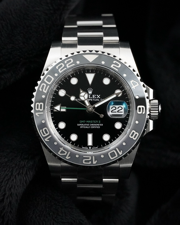2025 Rolex GMT-Master II “Bruce Wayne” 40MM Black Dial Oyster Bracelet (126710GRNR)