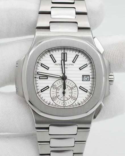 2014 Patek Philippe Nautilus 40.5MM White Dial Steel Bracelet (5980/1A-019)