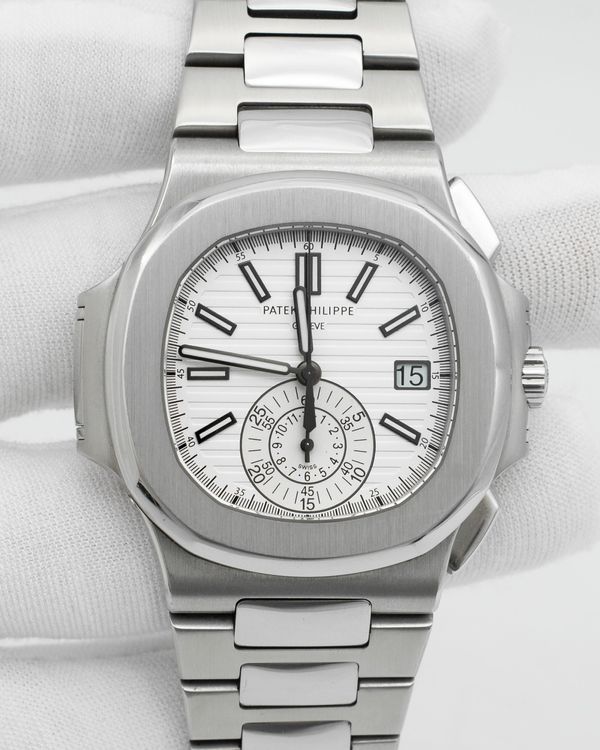 2014 Patek Philippe Nautilus 40.5MM White Dial Steel Bracelet (5980/1A-019)