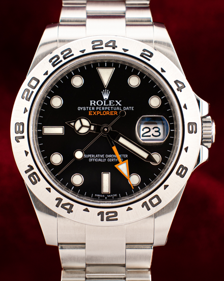 No Reserve - 2013 Rolex Explorer II 42MM Black Dial Oyster Bracelet (216570)