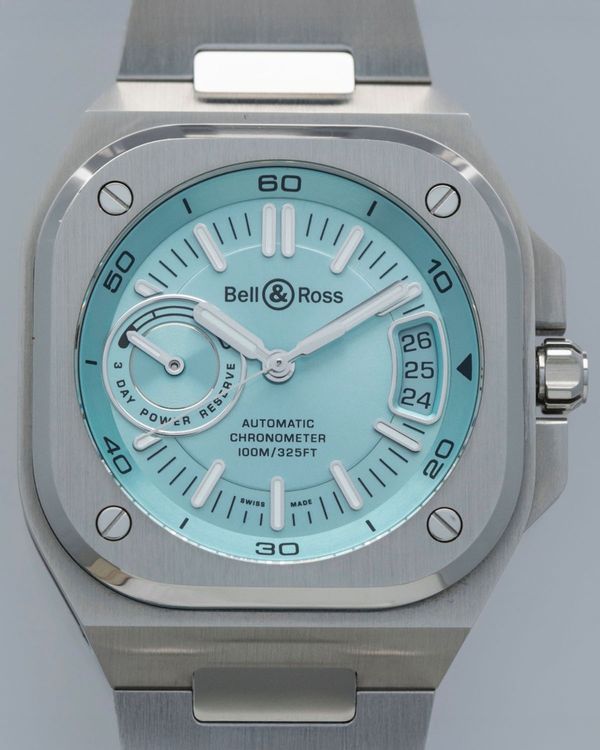 2022 Bell & Ross BR-X5 41MM Ice Blue Dial Steel Bracelet (BRX5R-IB-ST/SST)