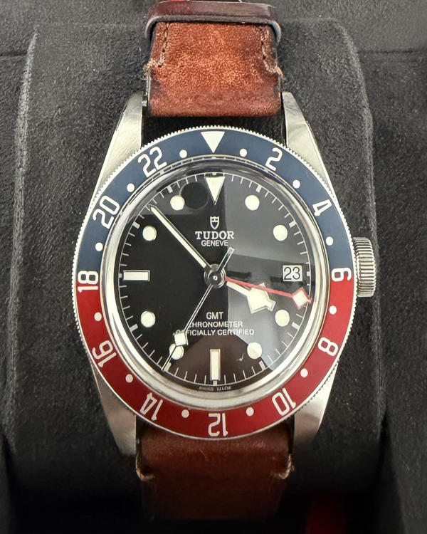 2021 Tudor Black Bay GMT "Pepsi" 41MM Black Dial Leather Strap (79830RB)