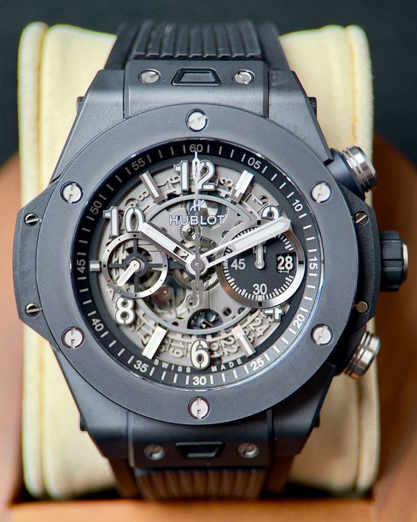 2025 Hublot Big Bang Unico Black Magic 44MM Skeleton Dial Rubber Strap (421.CI.1170.RX)