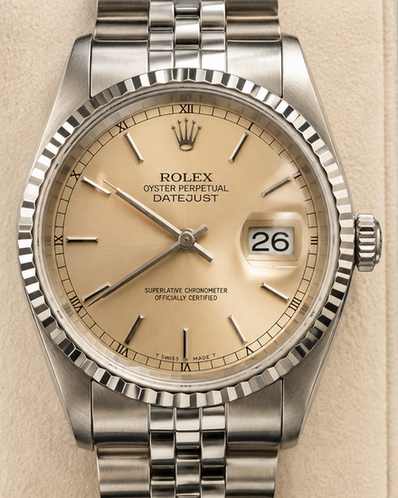 1996 Rolex Datejust 36MM Silver Dial Steel Jubilee Bracelet (16234)