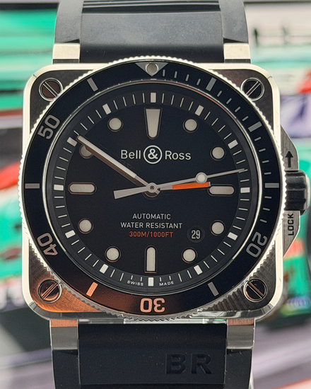 2016 Bell & Ross BR 03-92 Diver 42MM Black Dial Rubber Strap (BR03-92-DIV)