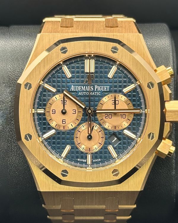 Audemars Piguet Royal Oak Chronograph 41MM Blue Dial Rose Gold Bracelet (26239OR.OO.1220OR.01)