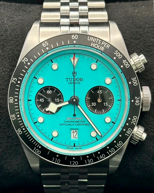 Tudor Black Bay Chrono 41MM Blue "Flamingo" Dial Steel Bracelet (79360N)