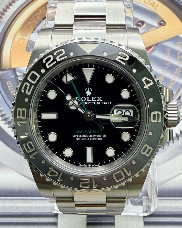 2026 Rolex GMT-Master II "Bruce Wayne" 40MM Black Dial Oyster Bracelet (126710GRNR)