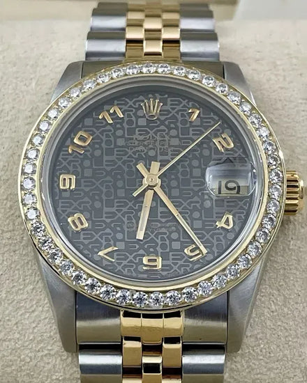 1992 Rolex Datejust 31MM Black "Jubilee" Dial Two-Tone Jubilee Bracelet (68273)