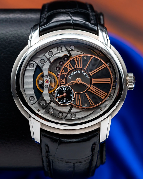 2010 Audemars Piguet Millenary 4101 47MM Skeleton Dial Leather Strap (15350ST.OO.D002CR.01)