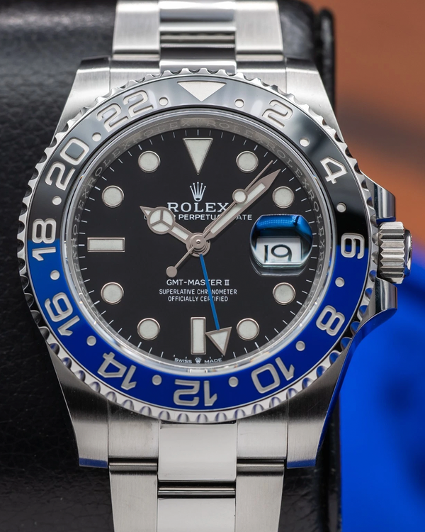 2022 Rolex GMT-Master II "Batman" 40MM Black Dial Oyster Bracelet (126710BLNR)