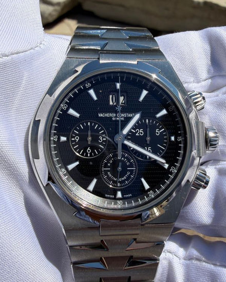 2013 Vacheron Constantin Overseas Chronograph 42MM Black Dial Steel Bracelet (49150/B01A-9097)