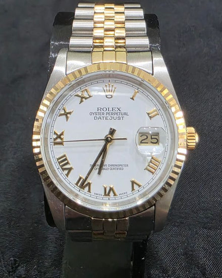 1989 Rolex Datejust 36MM White Dial Two-Tone Jubilee Bracelet (16233)