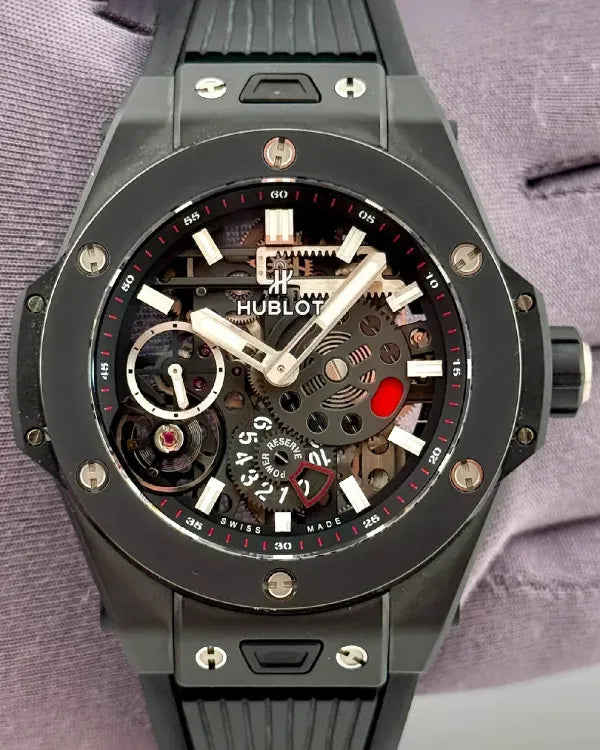 Hublot Big Bang "Meca-10 Black Magic" 45MM Skeleton Dial Rubber Strap (414.CI.1123.RX)