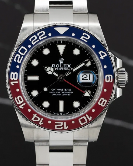 No Reserve - 2022 Rolex GMT-Master II "Pepsi" 40MM Black Dial Oyster Bracelet (126710BLRO)