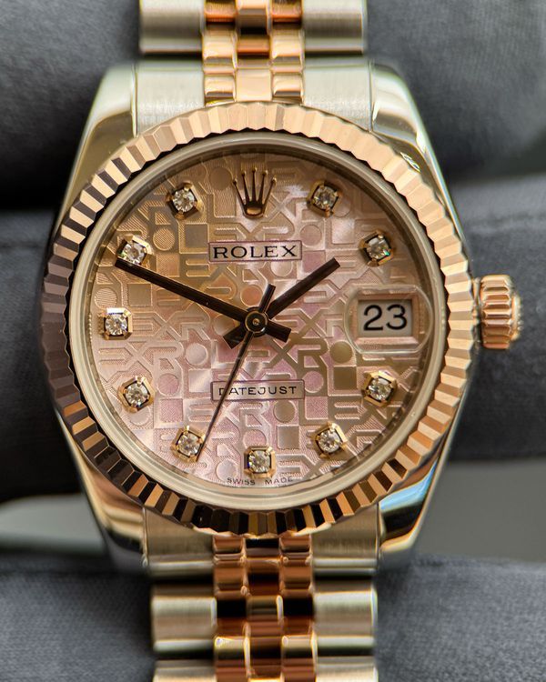 Rolex Datejust 31MM Pink "Jubilee Motif" Dial Two-Tone Super Jubilee Bracelet (178271)