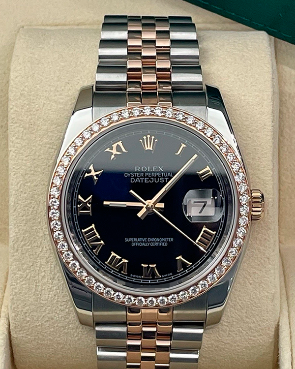 Rolex Datejust 36MM Black Dial Two-Tone Jubilee Bracelet (116231)