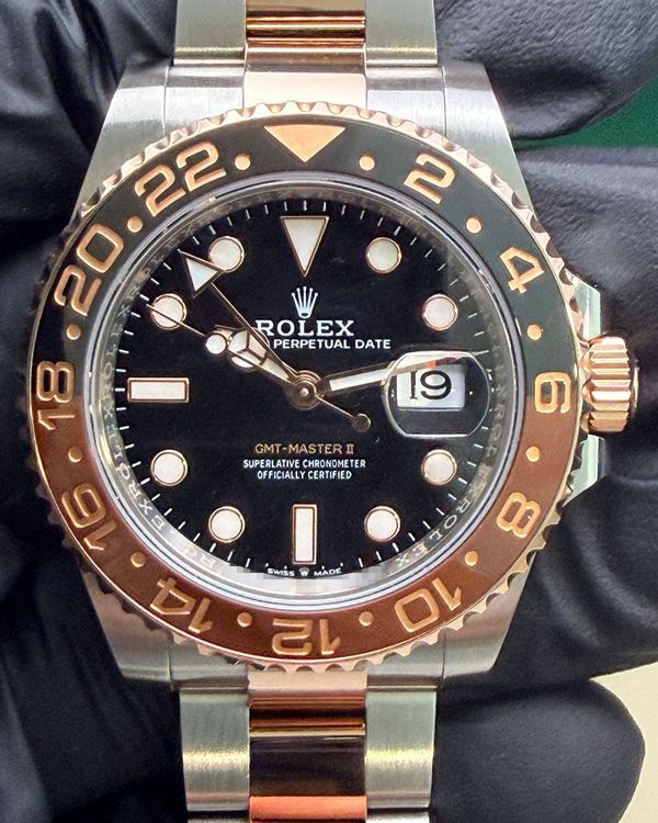 2024 Rolex GMT-Master II "Rootbeer" 40MM Black Dial Two-Tone Oyster Bracelet (126711CHNR)