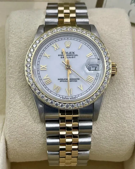 1996 Rolex Datejust 31MM White Dial Two-Tone Jubilee Bracelet (68273)