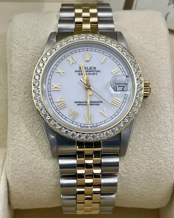 1996 Rolex Datejust 31MM Aftermarket White Dial Two-Tone Jubilee Bracelet (68273)