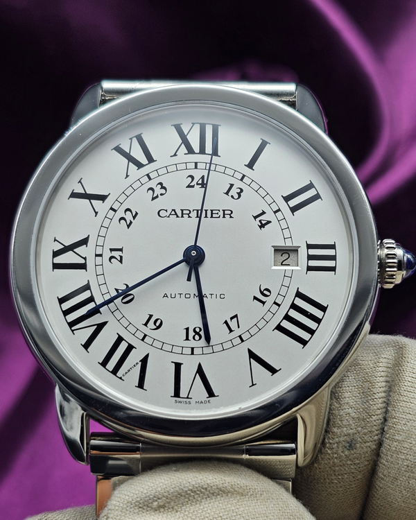 2013 Cartier Ronde De Cartier Solo 42MM Silver Dial Steel Bracelet (W6701011)