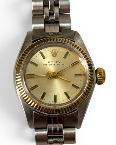Rolex Oyster Perpetual 26MM Champagne Dial Jubilee Bracelet (6719)