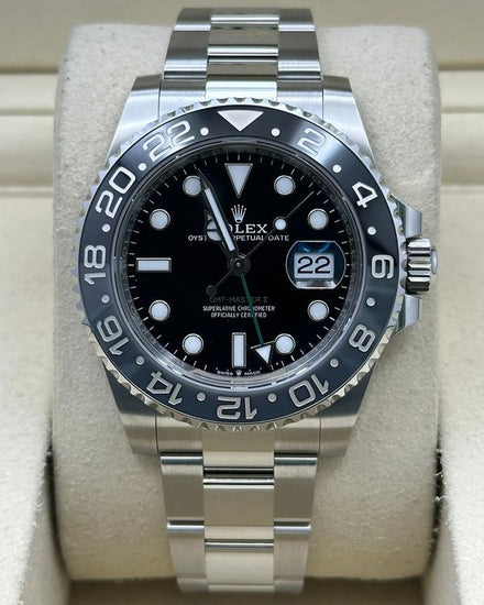 2025 Rolex GMT-Master II "Bruce Wayne" 40MM Black Dial Oyster Bracelet (126710GRNR)