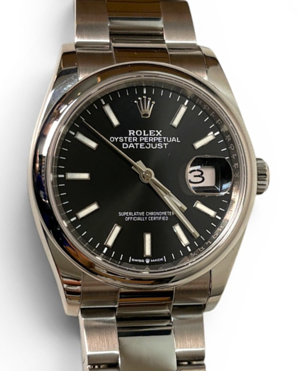 Rolex Datejust 36MM Black Dial Oyster Bracelet (126200)