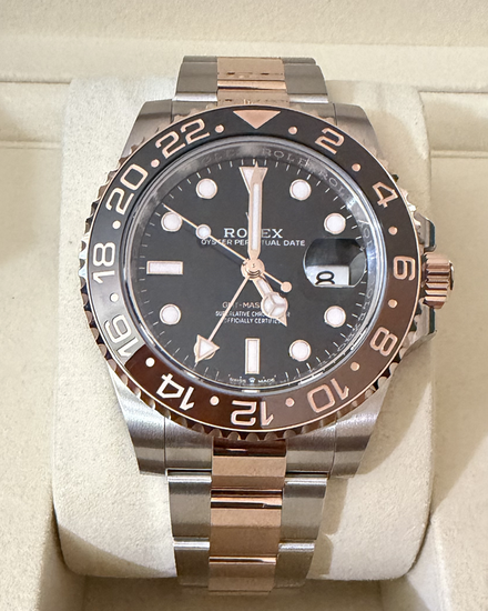 2026 Rolex GMT-Master II “Rootbeer” 40MM Black Dial Two-Tone Oyster Bracelet (126711CHNR)