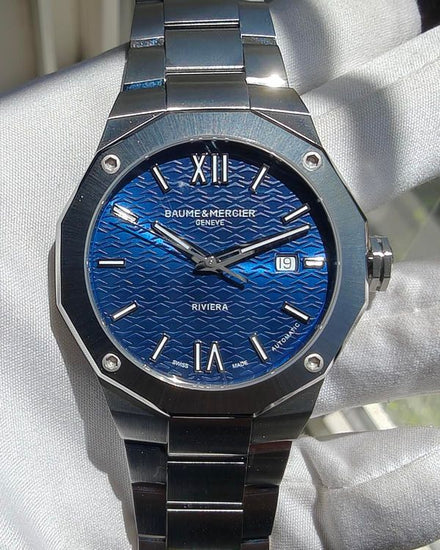 2026 Baume & Mercier Riviera 42MM Blue Dial Steel Bracelet (M0A10620)