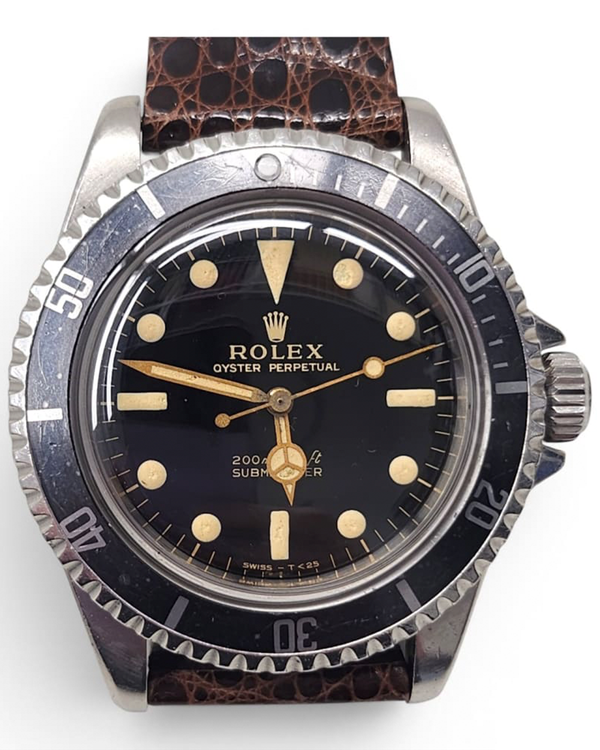Rolex Submariner No Date 40MM Black Dial Leather Strap (5513)
