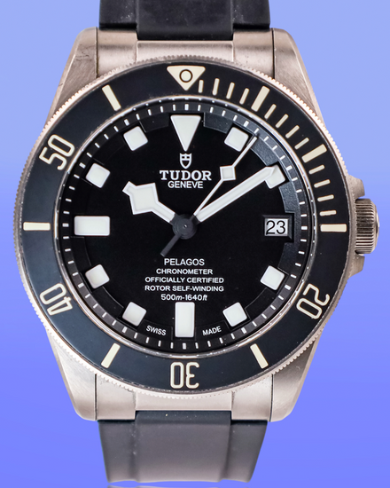 No Reserve - Tudor Pelagos 42MM Black Dial Rubber Strap (25600T)
