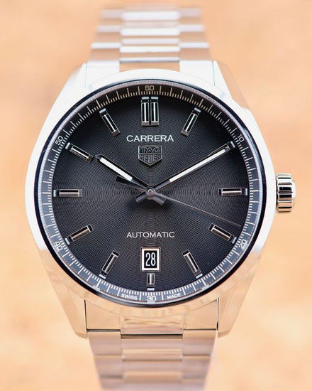 No Reserve - 2025 TAG Heuer Carrera Date 39MM Black Dial Steel Bracelet (WBN2110.BA0639)