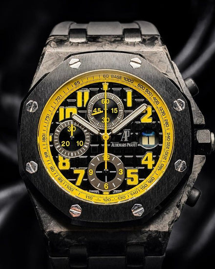 No Reserve - Audemars Piguet Royal Oak Offshore "Bumblebee" 42MM Black Dial Rubber Strap (26176FO.OO.D101CR.02)