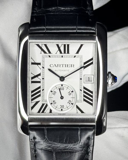 No Reserve - 2021 Cartier Tank MC 44MM Silver Dial Leather Strap (W5330003)