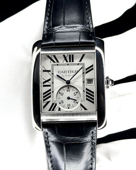 No Reserve - 2021 Cartier Tank MC 44MM Silver Dial Leather Strap (W5330003)