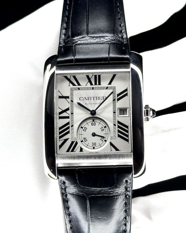 No Reserve - 2021 Cartier Tank MC 44MM Silver Dial Leather Strap (W5330003)