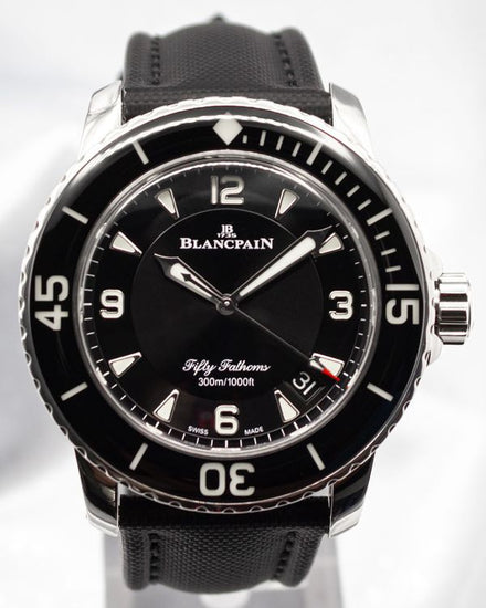 No Reserve - 2024 Blancpain Fifty Fathoms 45MM Black Dial Textile Strap (5015-1130-52A)