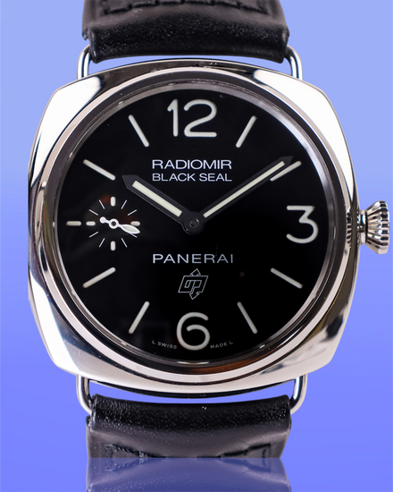 No Reserve - 2015 Panerai Radiomir "Black Seal" 45MM Black Dial Leather Strap (PAM00380)