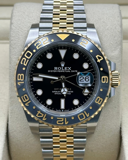2025 Rolex GMT-Master II "Bumblebee" 40MM Black Dial Two-Tone Jubilee Bracelet (126713GRNR)