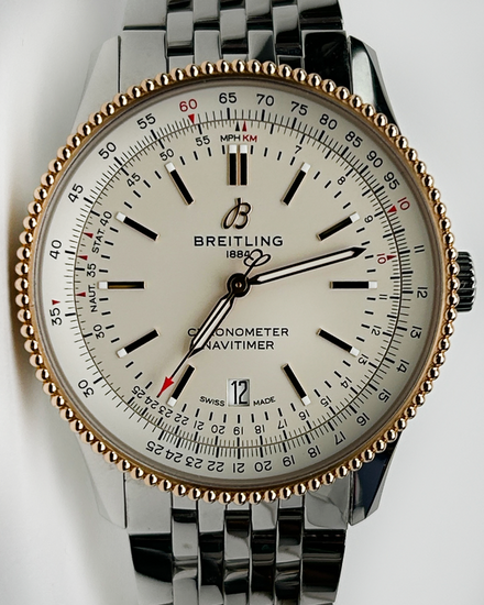 No Reserve - Breitling Navitimer 41MM Silver Dial Steel Bracelet (U17326)