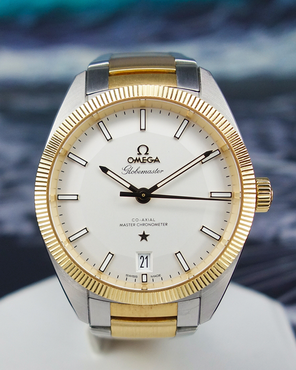 2021 Omega Constellation Globemaster 39MM Silver "Pie Pan" Dial Two-Tone Bracelet (130.20.39.21.02.001)